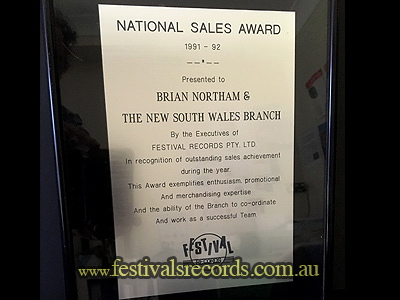 National Sales Award Brian NSW